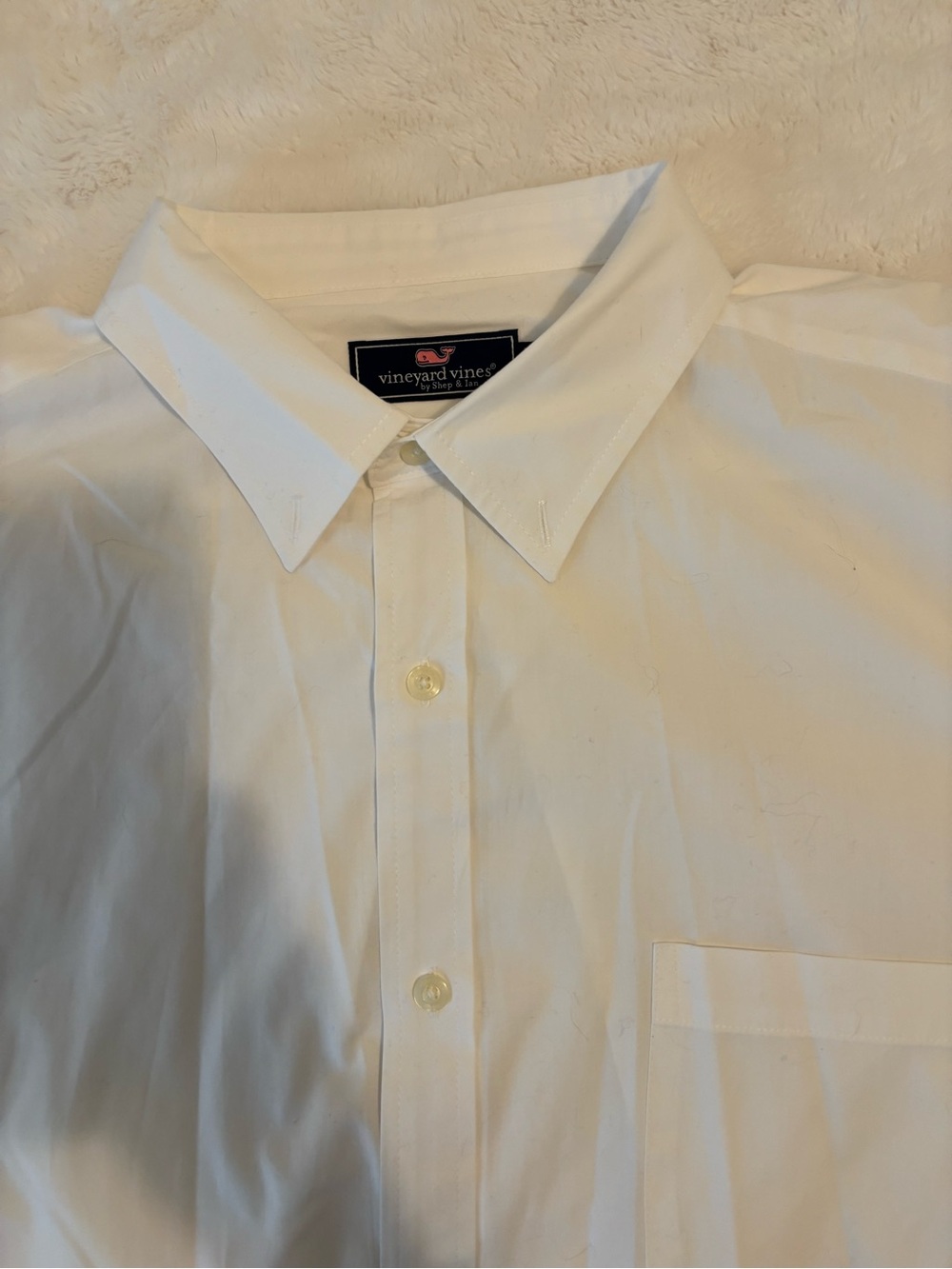 Vineyard Vines Men's White Button-Down Dress Shirt